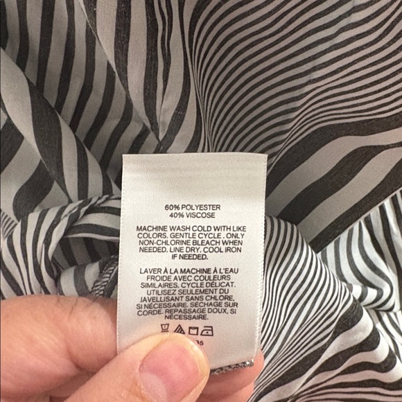 Express Long Shirt Striped Dark Grey and White Sleeveless Size Large - Picture 8 of 8